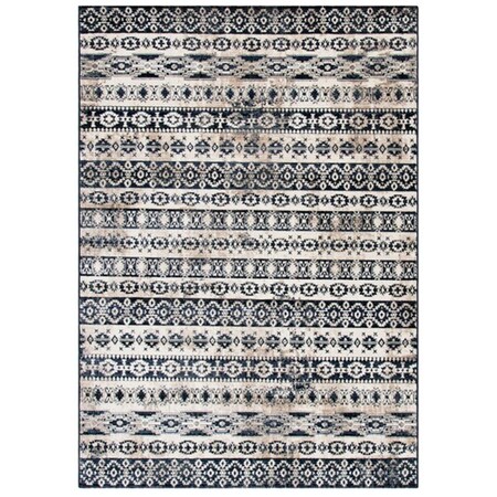 Safavieh 4 x 6 ft. Herat 370G Power Loomed Rectangle Area Rug Ivory & Black HRT370G-4